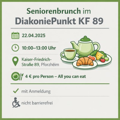Seniorenbrunch im DiakoniePunkt KF 89 am 22. April
